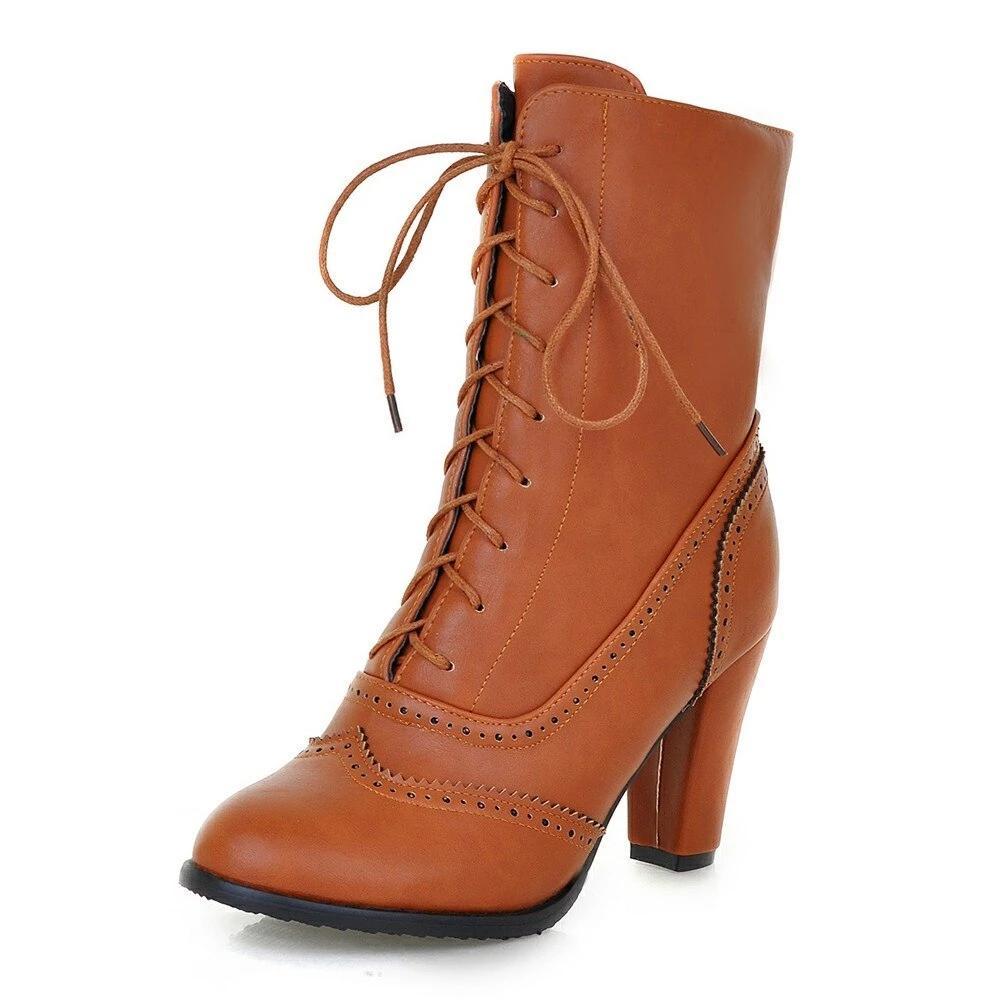 bottines retro talon bobine