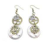 boucles d'oreilles steampunk engrenages