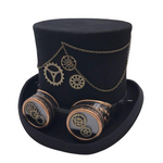 chapeau steampunk goggles