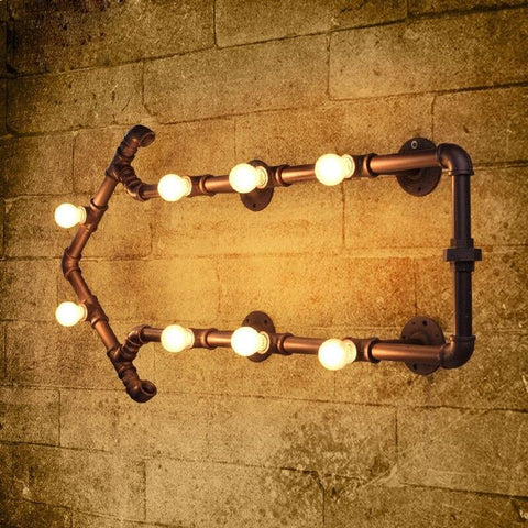 lampe tuyau steampunk