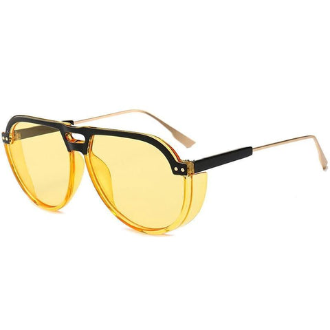 lunettes soleil vintage jaune