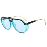 lunettes soleil vintage bleu