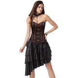 corset steampunk marron