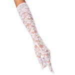 gant long dentelle blanc