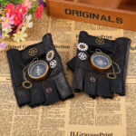 gants noir steampunk