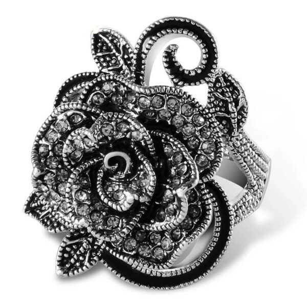 bague rose noire