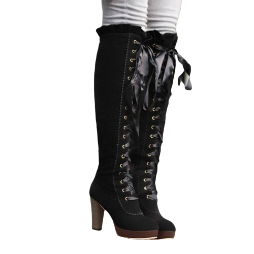 bottes victoriennes noires