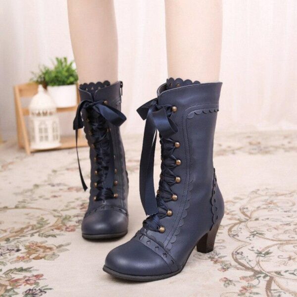 bottines steampunk bleu