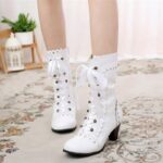 bottines steampunk blanche