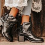 bottines vintage noires