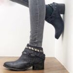 bottes vintage noires