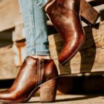 bottines vintage marrons