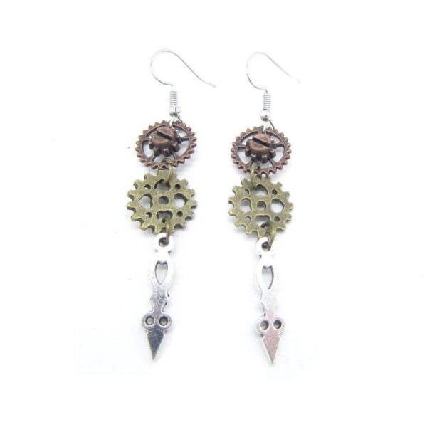 boucles d'oreilles engrenage