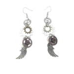 boucles d'oreilles steampunk ailes