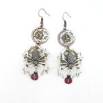 boucles d'oreilles araignée engrenage