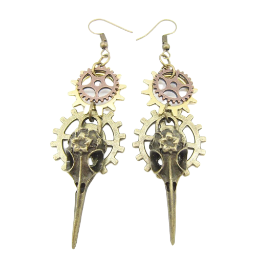 boucles d'oreilles corbeau