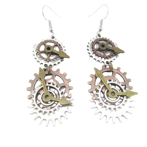 boucles d'oreilles steampunk