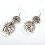 boucles d'oreilles engrenage steampunk