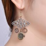 boucles d'oreilles horloge
