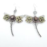 boucles d'oreilles libellule steampunk