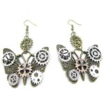 boucles d'oreilles papillon engrenage