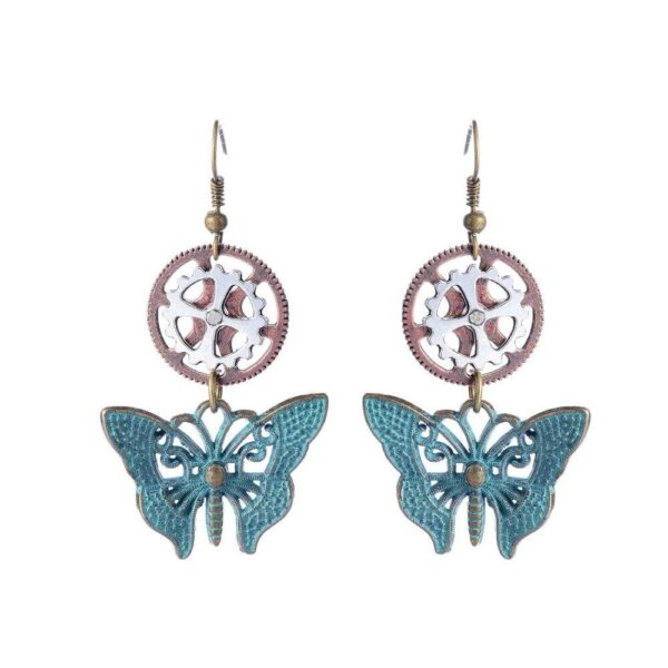 boucles d'oreilles papillon bleu