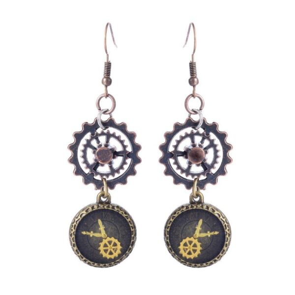 boucles d'oreilles horloge