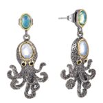 boucles d'oreilles pieuvre