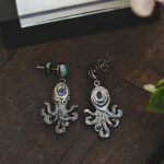 boucles d'oreilles pieuvres steampunk