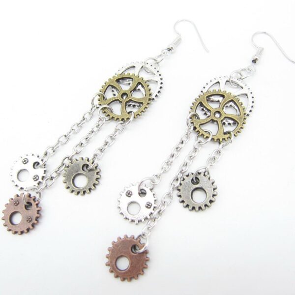 boucles d'oreilles steampunk femme