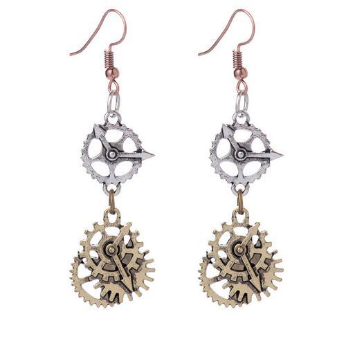 boucles d'oreilles style steampunk