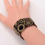 bracelet cuir engrenage