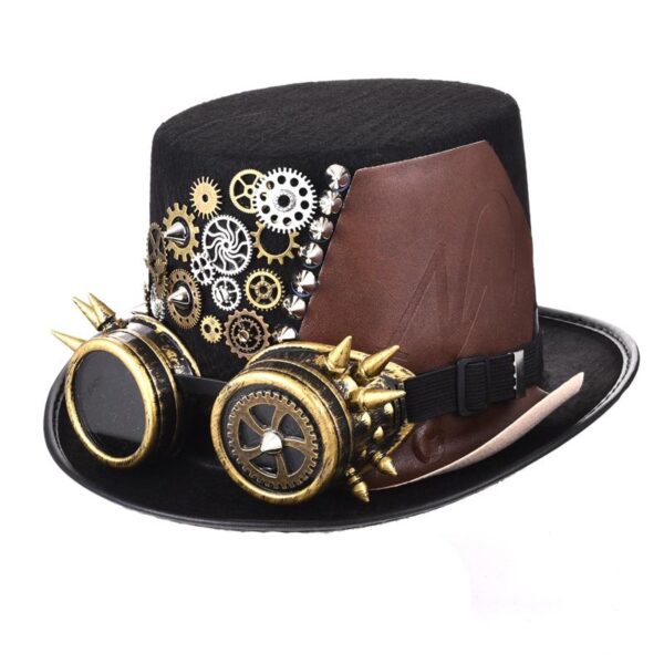 chapeau avec lunettes steampunk