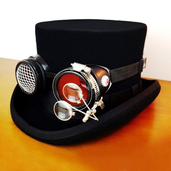 chapeau steampunk lunettes