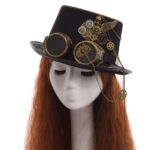 chapeau steampunk engrenages lunettes