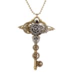 pendentif clef engrenage