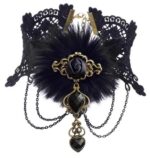 collier victorien pierre noire