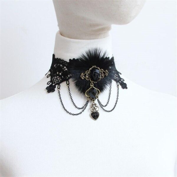 collier victorien noir