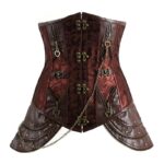 bustier steampunk marron