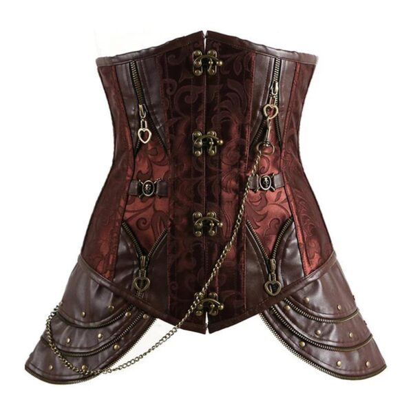 bustier steampunk marron