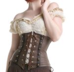 corset steampunk marron