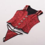 corset steampunk rouge