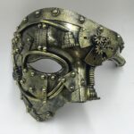 demi masque steampunk doré
