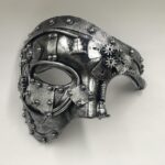 demi masque steampunk argenté