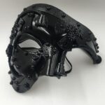 demi masque steampunk noir