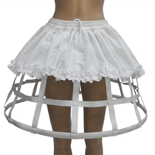 jupe cage blanche