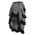 jupe blanche à rayure noire