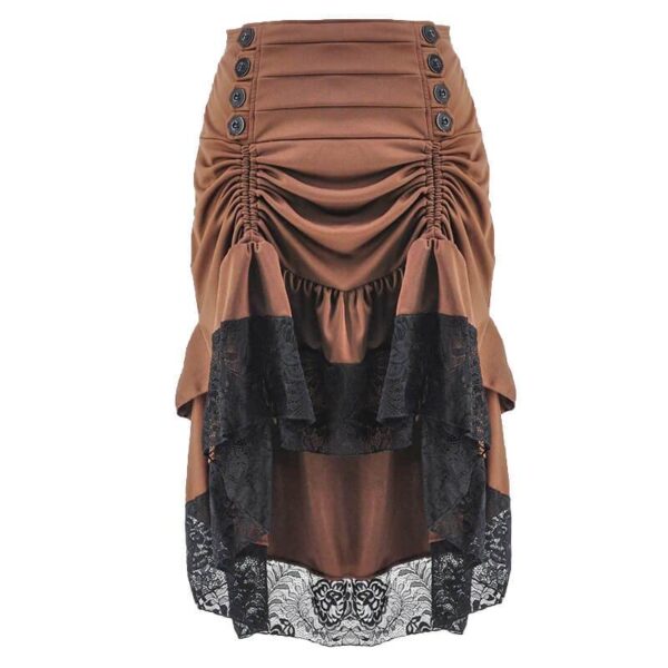 jupe steampunk marron