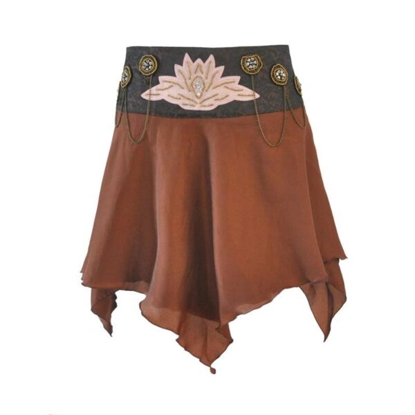 jupe steampunk marron