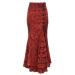 jupe longue rouge